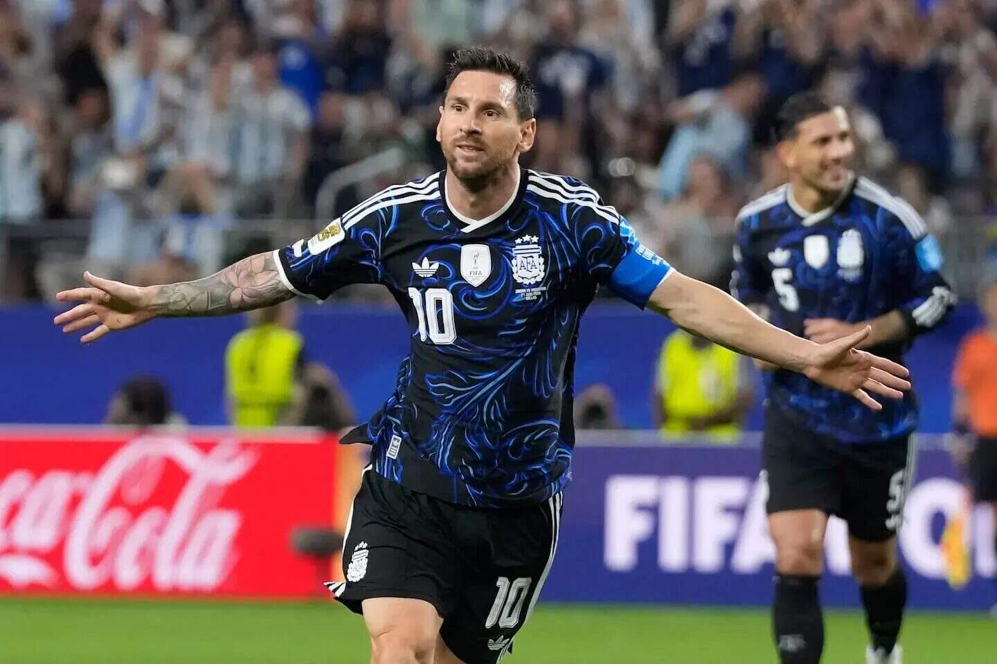 Lionel Messi celebra un gol durante el partido entre Argentina y Jordania en el Mundial 2026