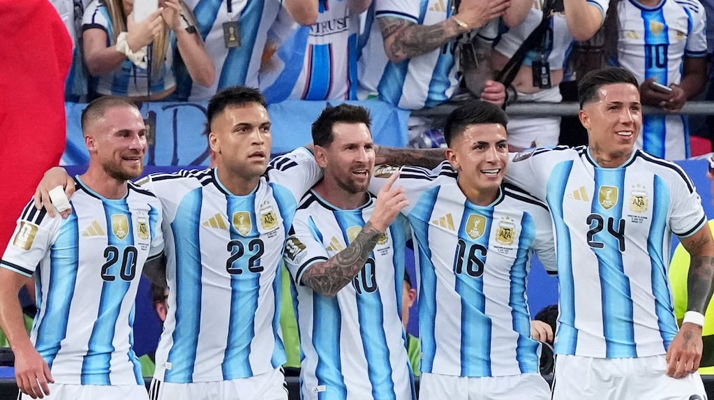 Lionel Messi celebrando un gol en el Mundial 2026