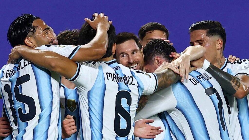Selección Argentina celebrando su victoria en el Mundial 2026