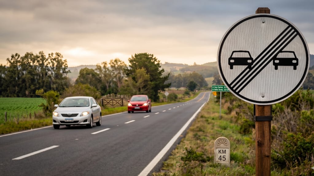 Señal de tránsito con dos autos juntos en fondo blanco