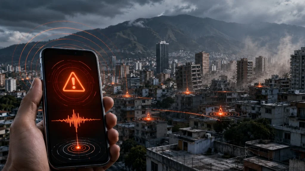 Tecnología de celulares utilizada en la alerta de terremoto en Venezuela