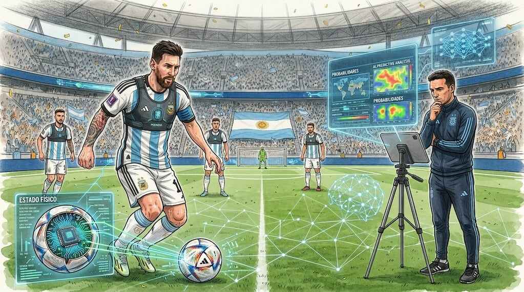 Imagen del Mundial 2026 con tecnología avanzada en el fútbol