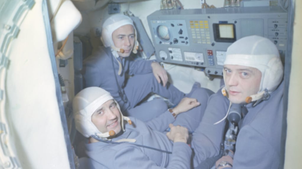 Cosmonautas soviéticos de la misión Soyuz 11