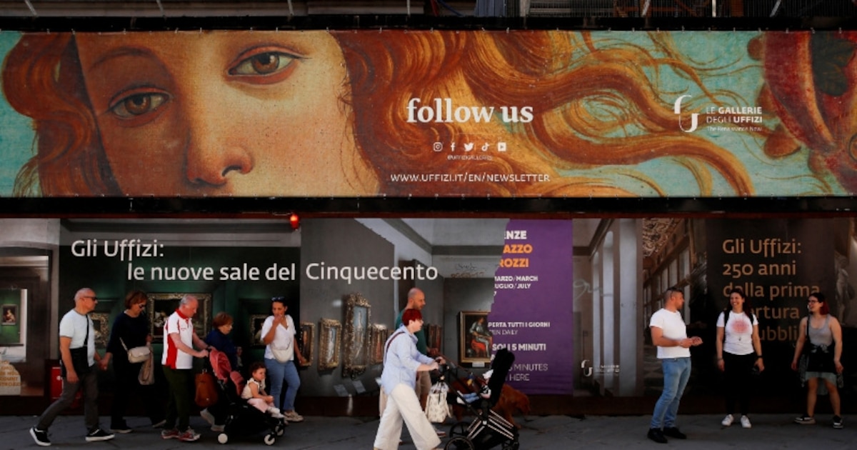 Las obras 'El nacimiento de Venus' y 'La Primavera' de Botticelli en los Uffizi