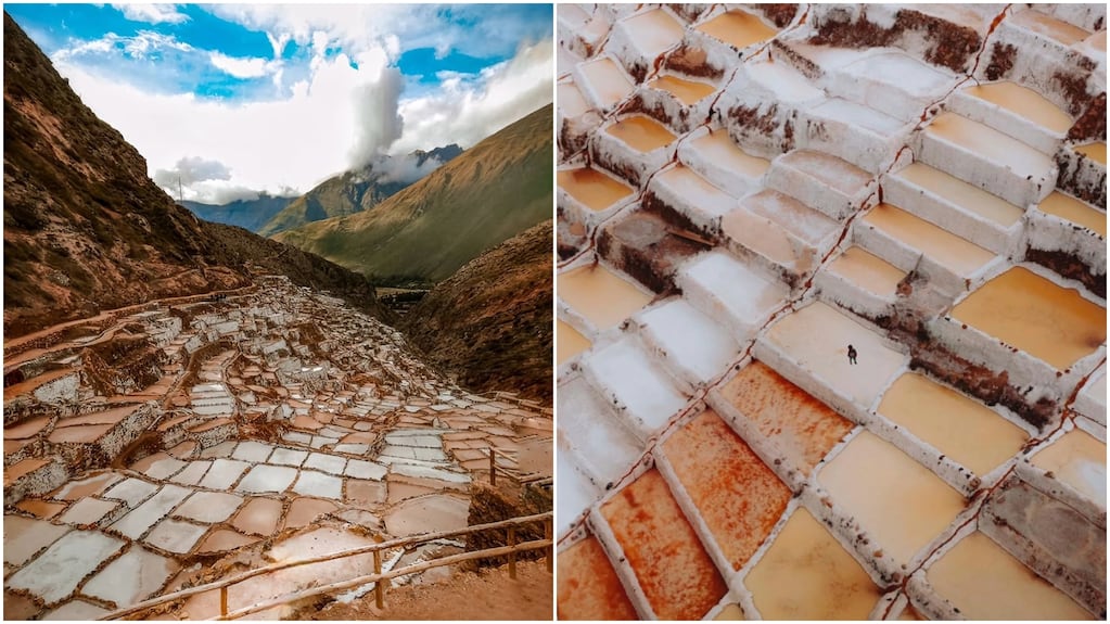 Vista de las Salineras de Maras en Perú