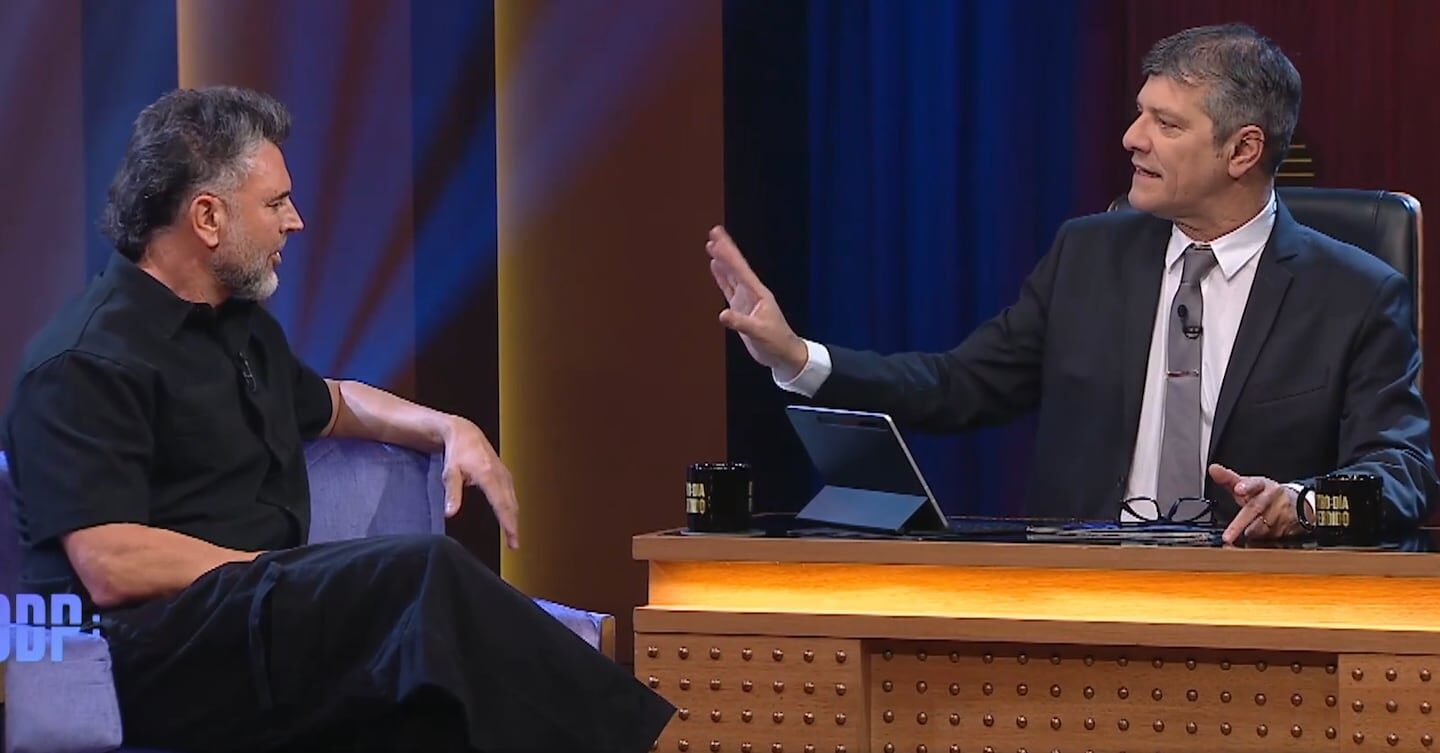 Leo Montero y Mario Pergolini conversando en el programa 'Otro día perdido'