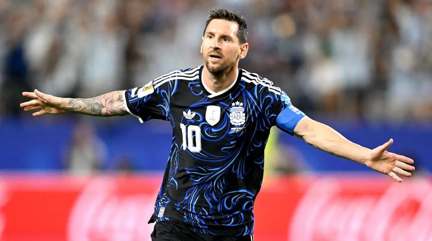 Lionel Messi celebra un gol durante el Mundial 2026 con la selección argentina