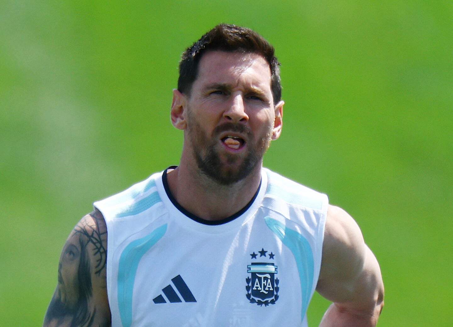 Lionel Messi entrenando con la selección argentina antes del Mundial 2026