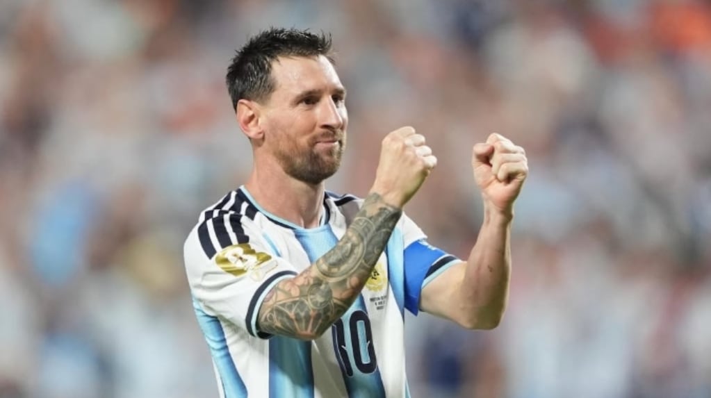 Lionel Messi celebrando un gol en el Mundial 2026
