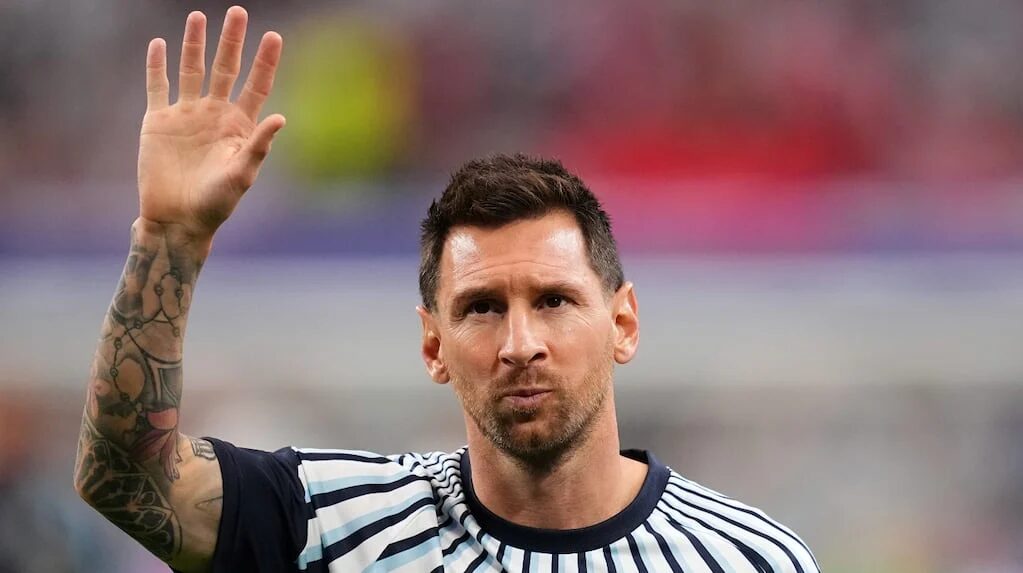 Lionel Messi durante un partido de fútbol