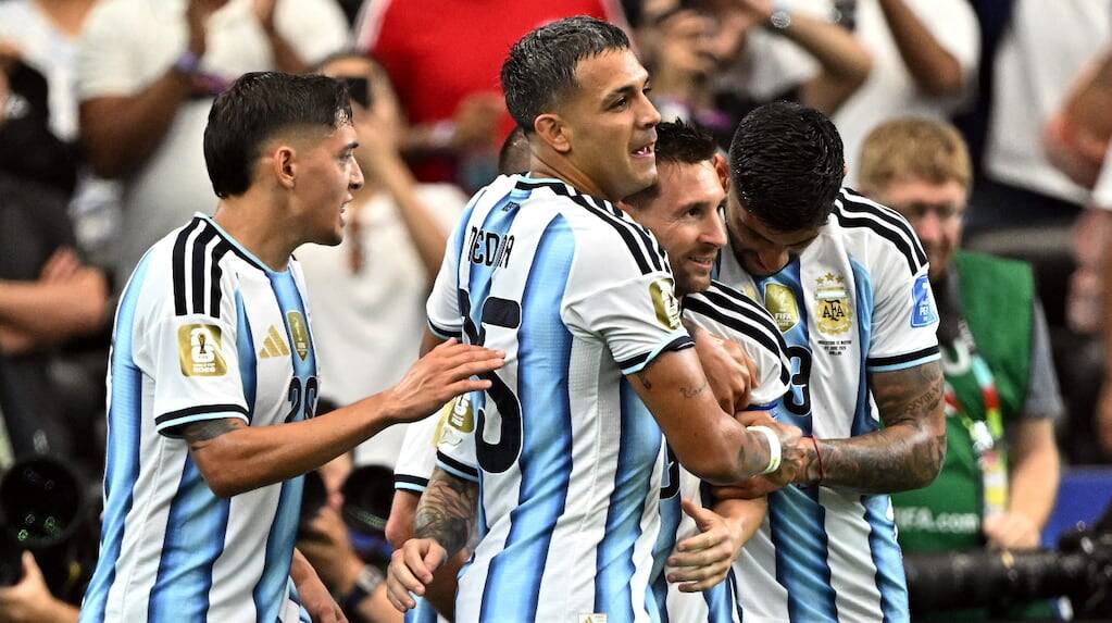 Lionel Messi celebrando un gol en el Mundial 2026