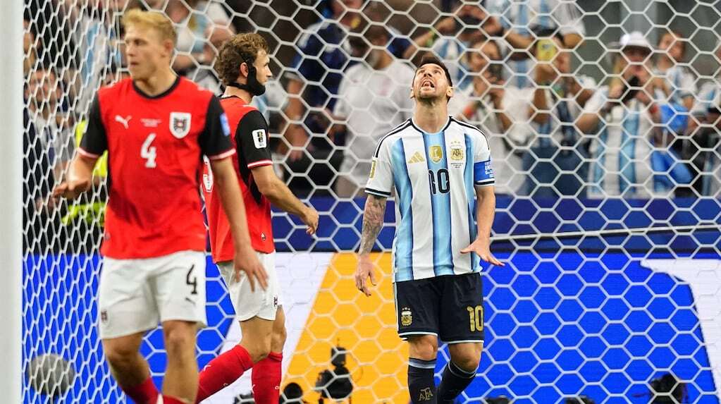 Lionel Messi fallando un penal en el Mundial 2026