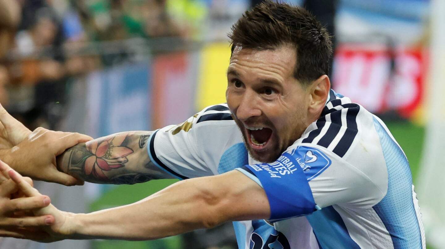 Lionel Messi celebra efusivamente tras un gol en el Mundial 2026 contra Austria