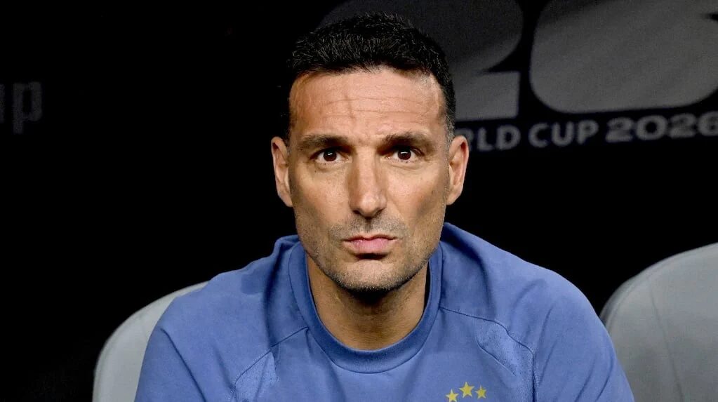 Lionel Scaloni en conferencia de prensa tras el partido contra Jordania
