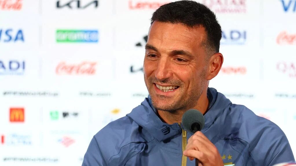 Lionel Scaloni en conferencia de prensa