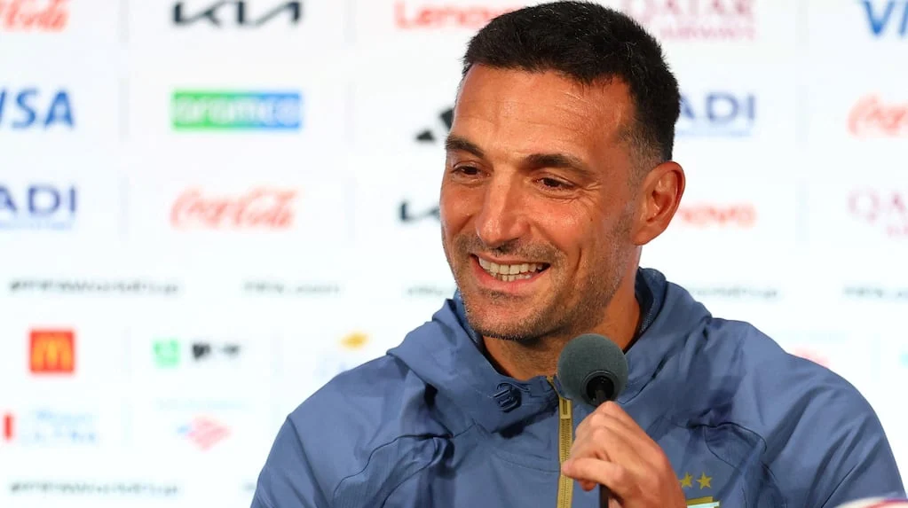 Lionel Scaloni en conferencia de prensa