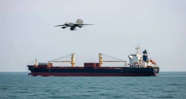 Imagen del tráfico marítimo en el Golfo Pérsico