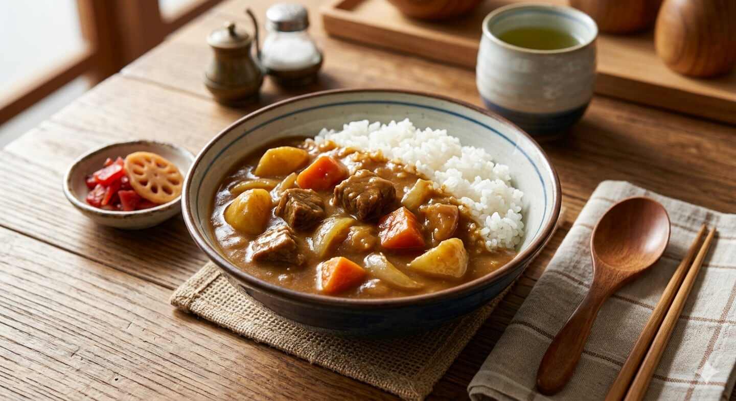 Guiso de carne con arroz y verduras en un tazón