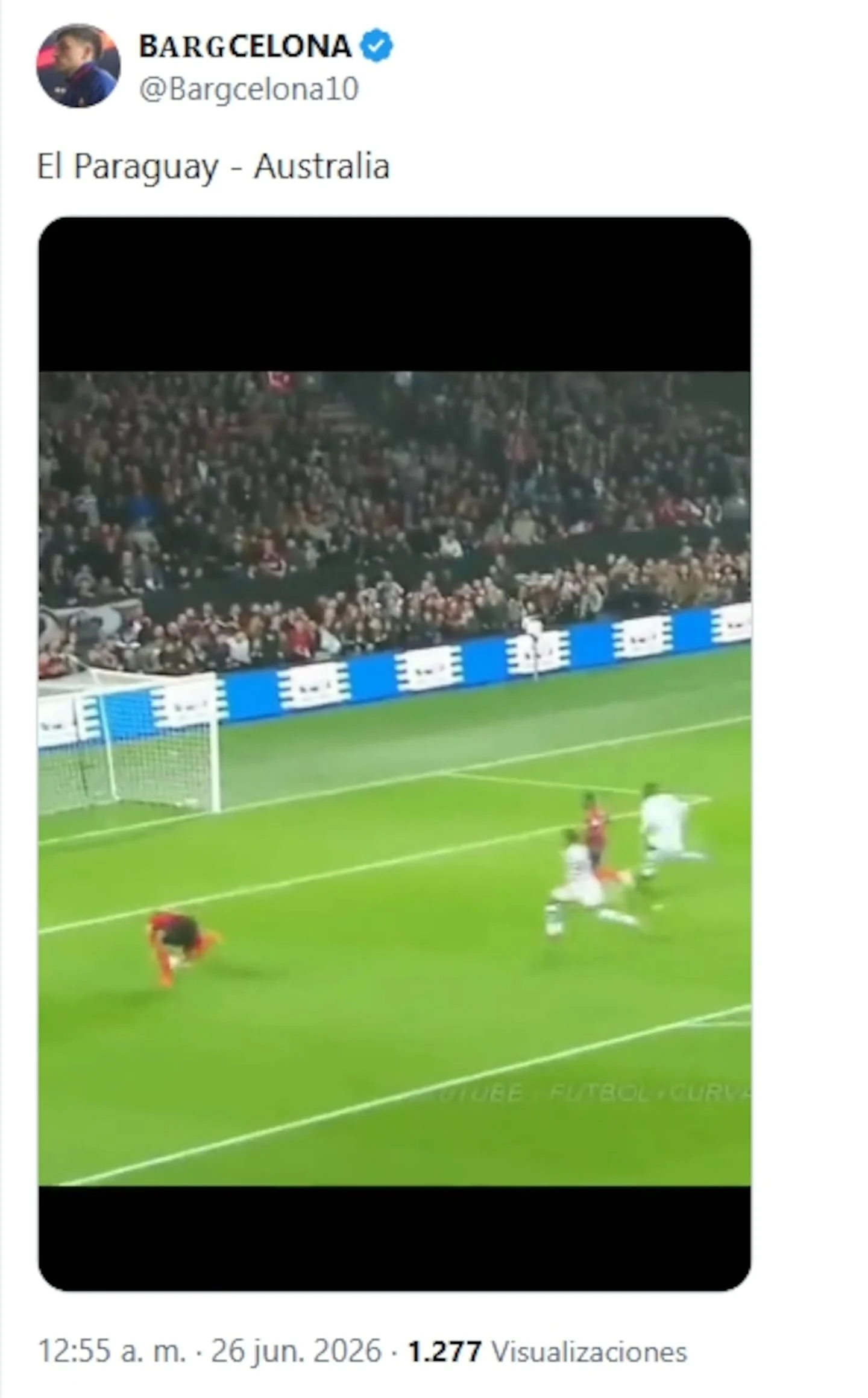 Momento del partido entre Paraguay y Australia en el Mundial 2026