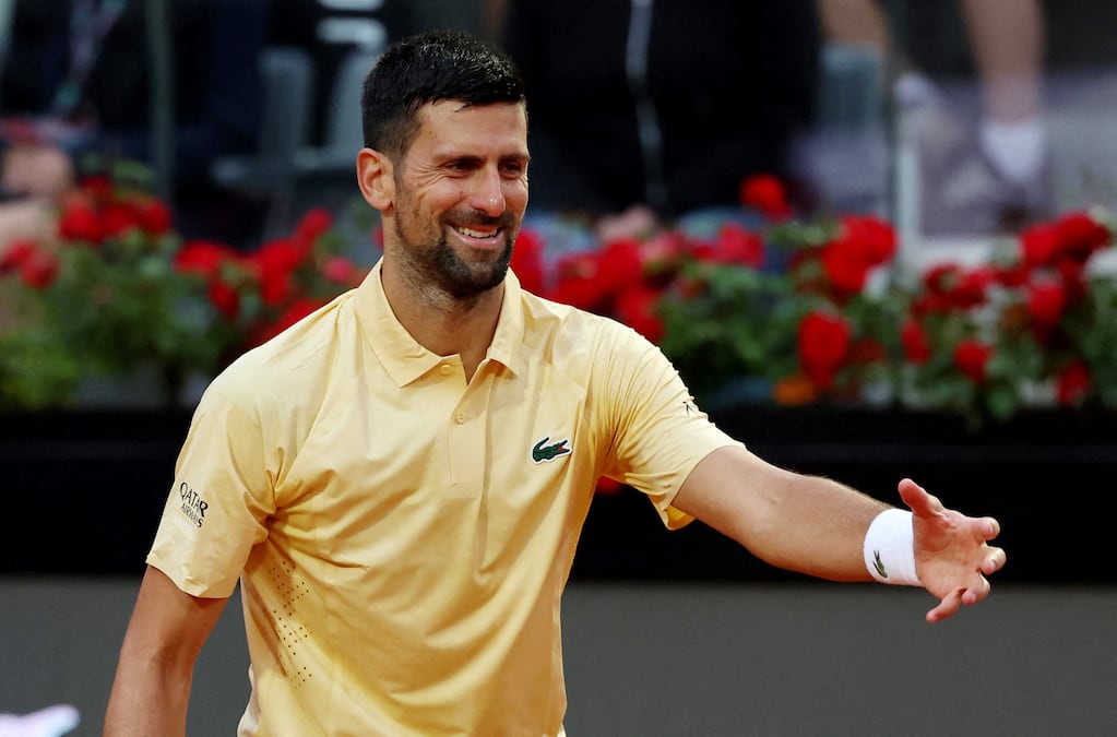 Novak Djokovic en una conferencia sobre su alimentación