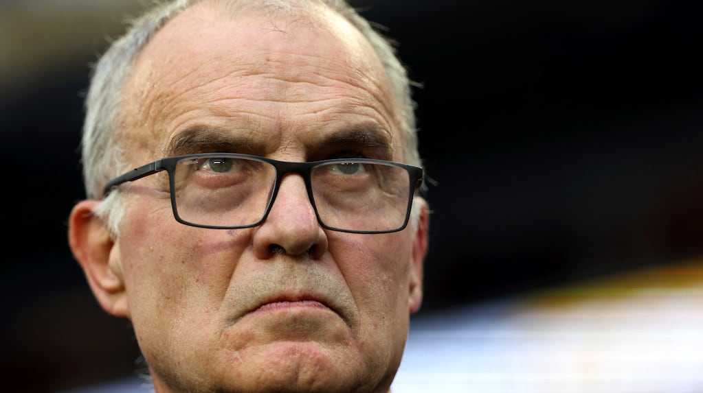 Marcelo Bielsa durante una conferencia de prensa