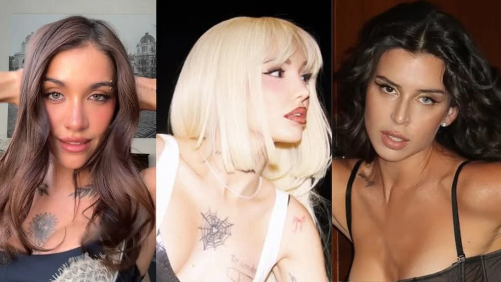 María Becerra, La Joaqui y Nathy Peluso luciendo vestidos con corpiños a la vista
