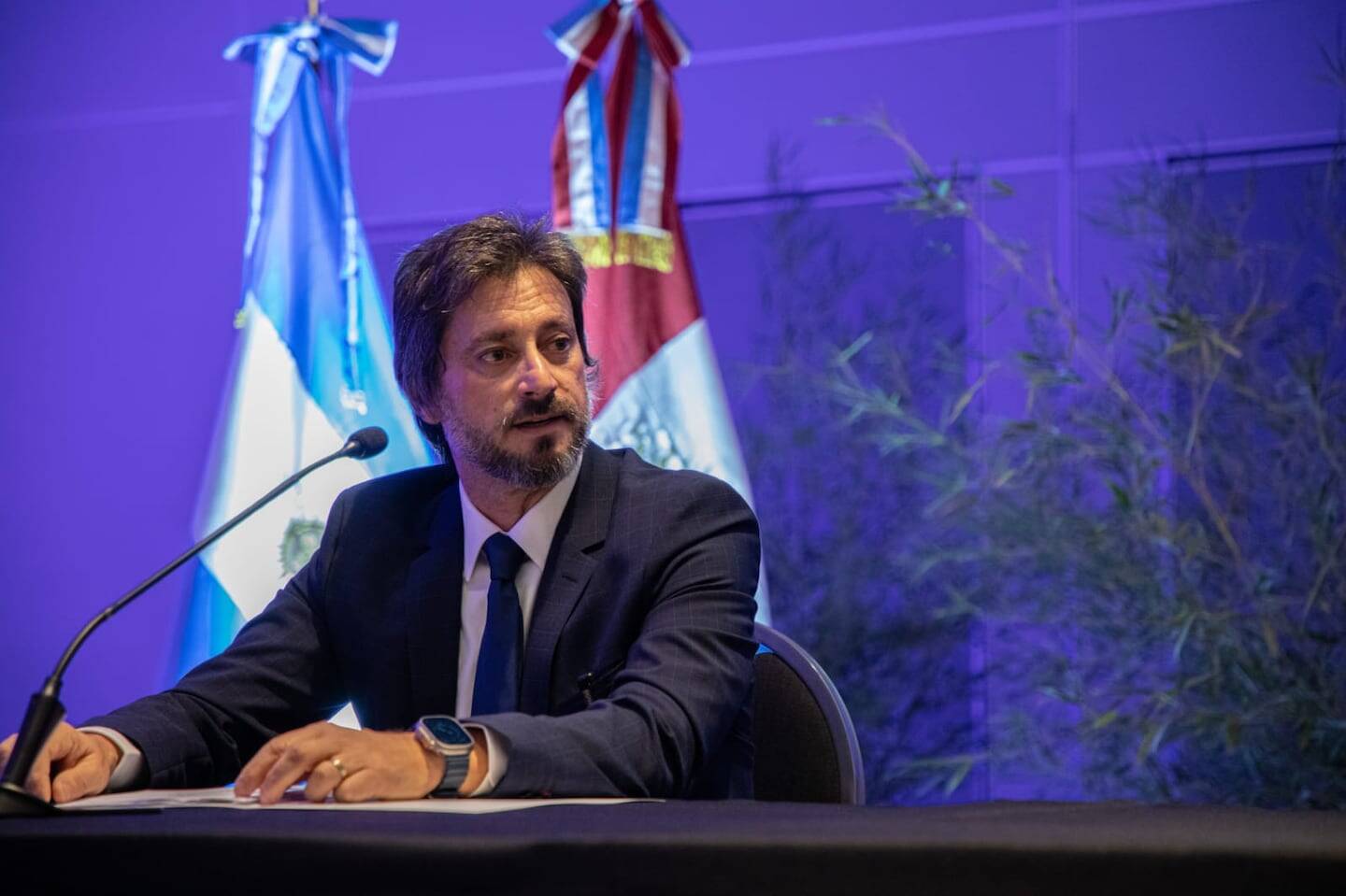 Martín Matzkin durante una conferencia de prensa en la Cámara de Diputados