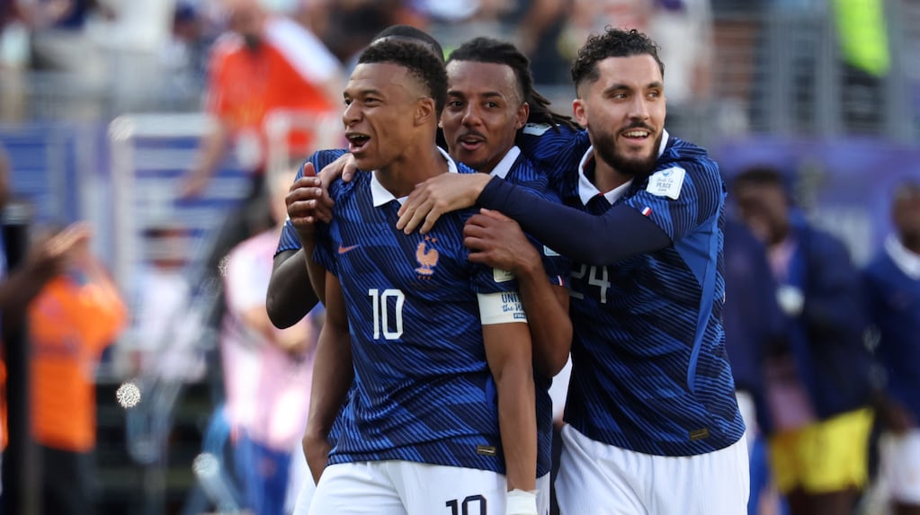 Kylian Mbappé celebra su gol en el Mundial 2026