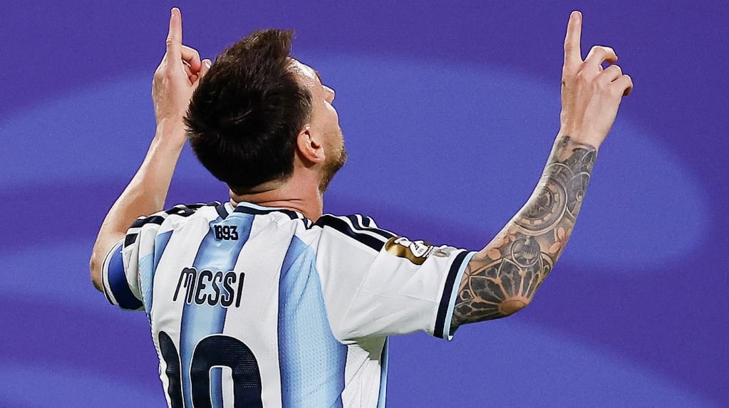 Lionel Messi celebra su hat-trick en el Mundial 2026
