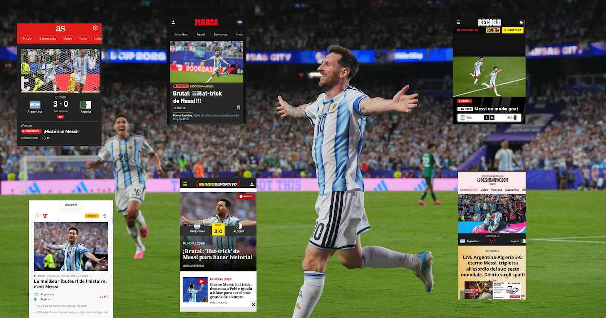 Lionel Messi celebra su hat-trick en el Mundial 2026