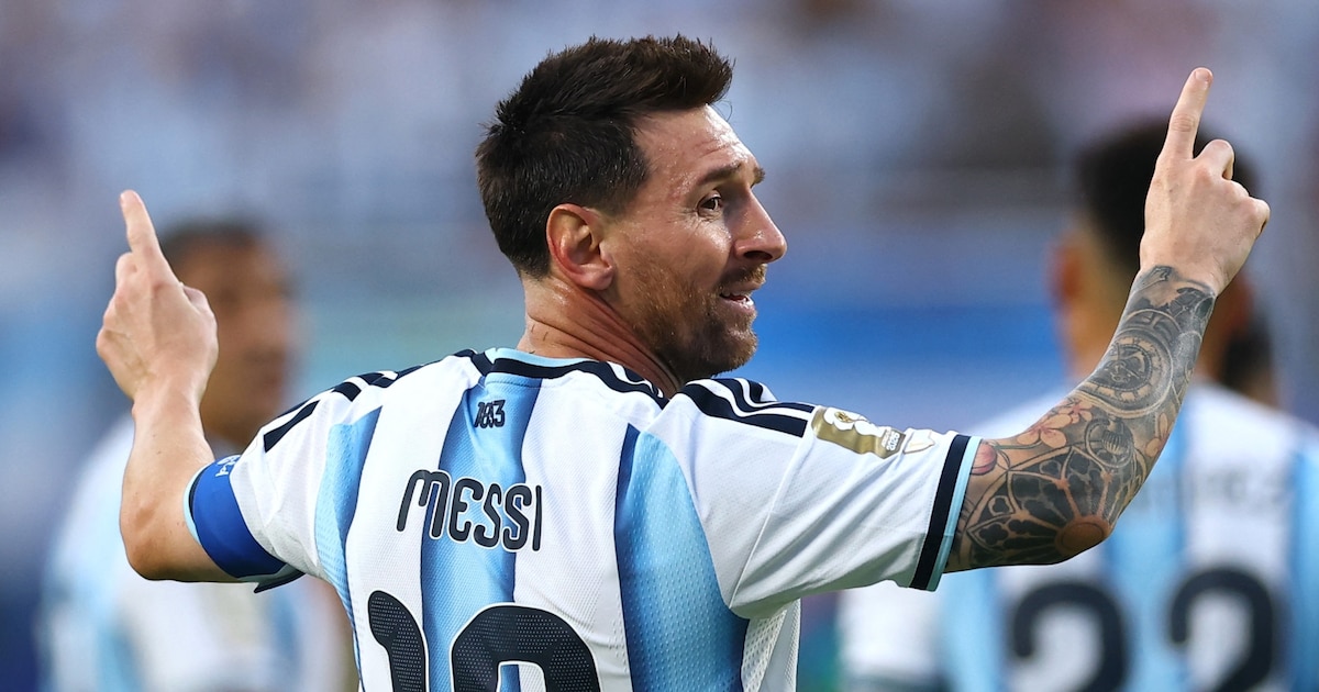 Messi celebrando su gol en el Mundial 2026