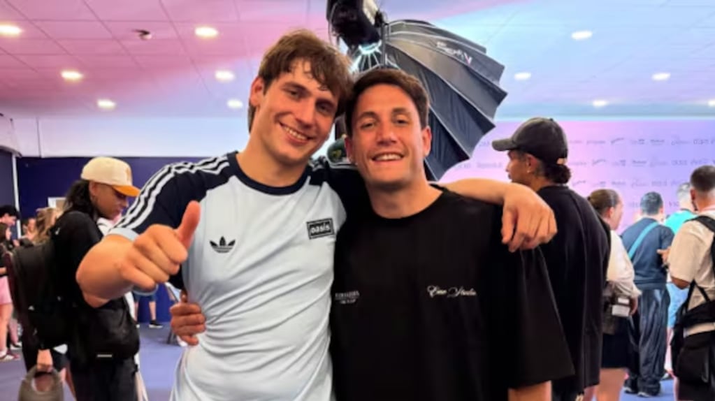 Momo y Gaspi en un evento
