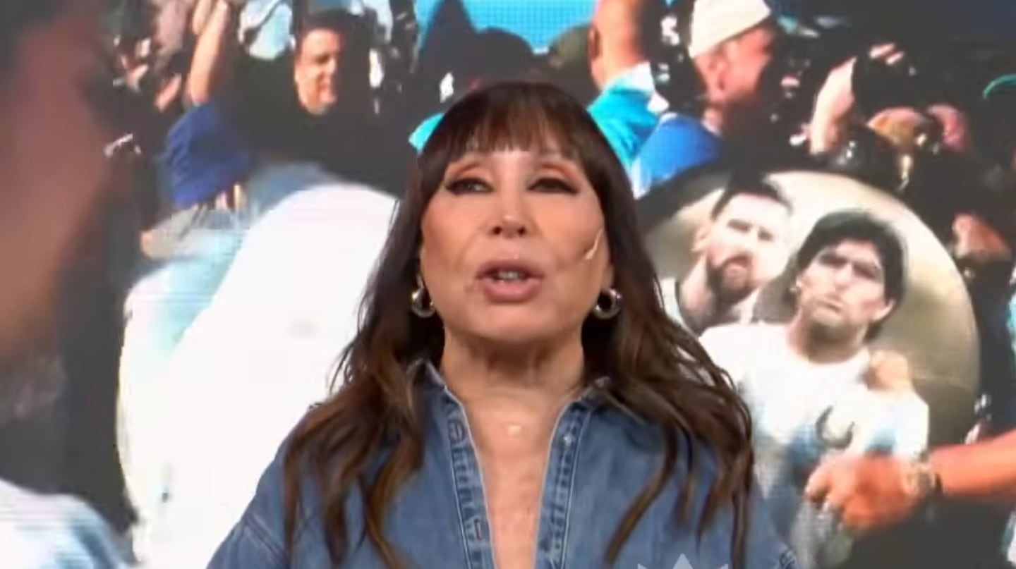 Moria Casán celebra la victoria de la Selección Argentina en un programa de televisión