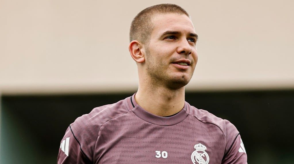 Franco Mastantuono durante un entrenamiento con el Real Madrid