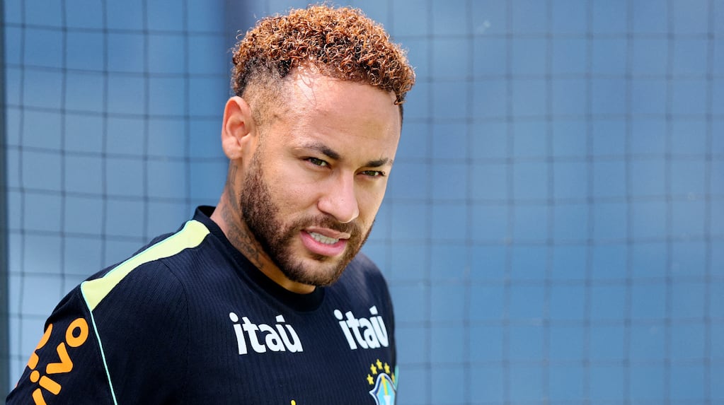 Neymar en un partido de Brasil