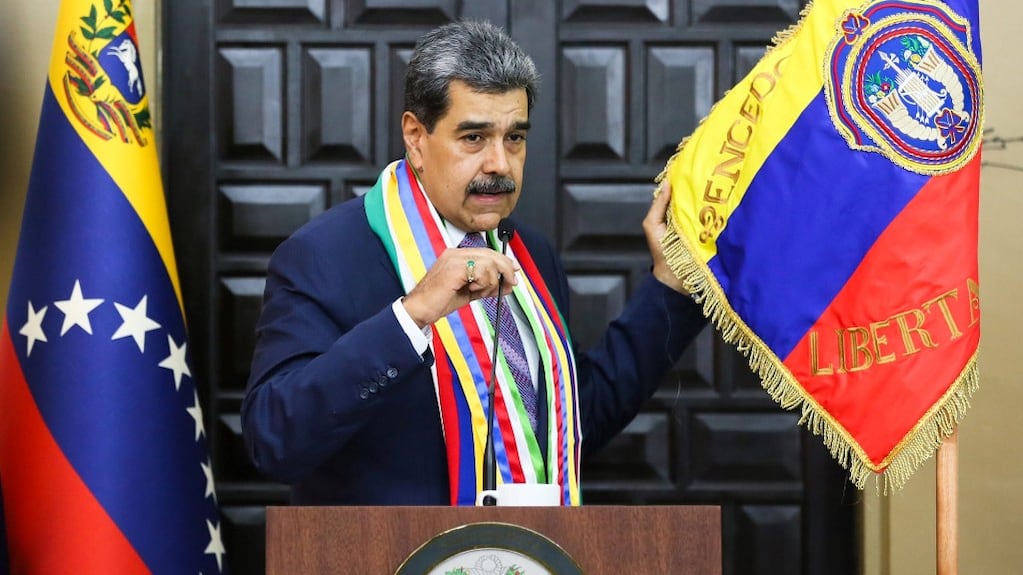 Nicolás Maduro emitiendo un mensaje tras los terremotos en Venezuela
