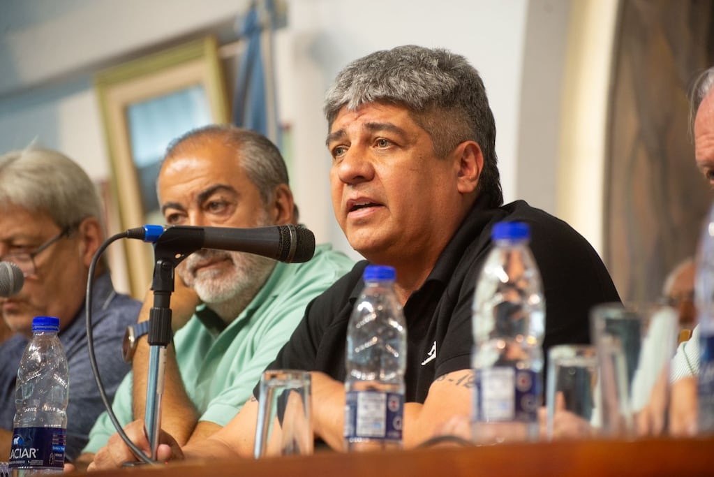 Pablo Moyano en conferencia de prensa