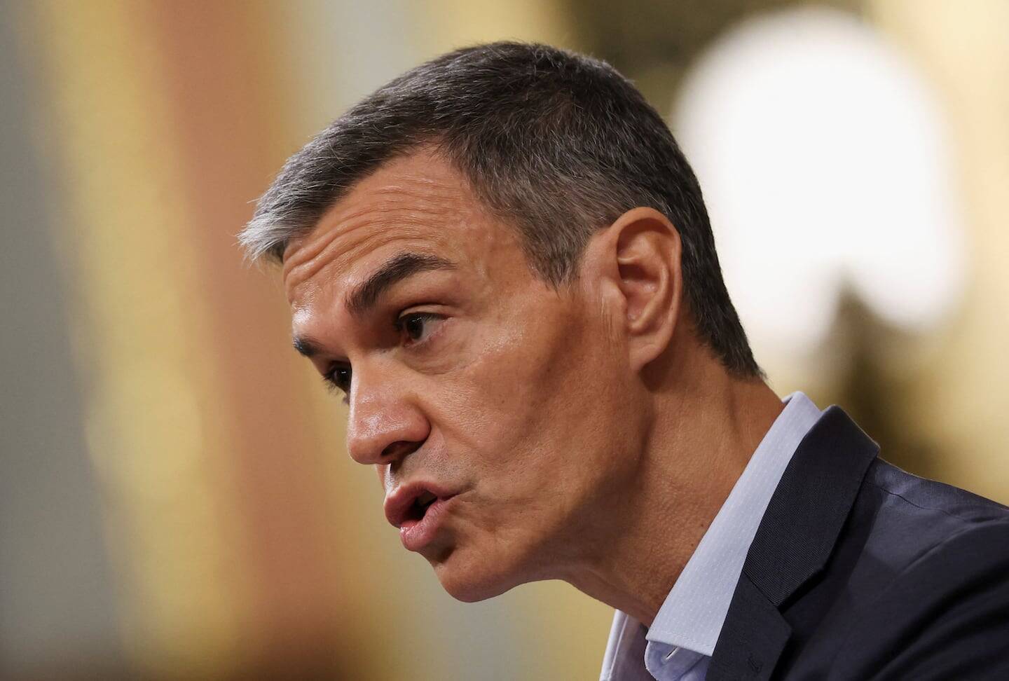Pedro Sánchez hablando en el Congreso de España