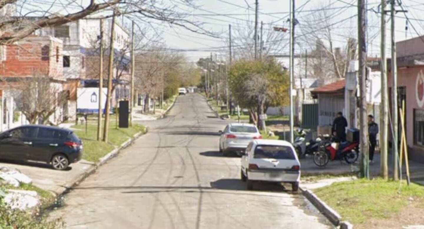Calle en Parque Barón, Lomas de Zamora, donde ocurrió el crimen