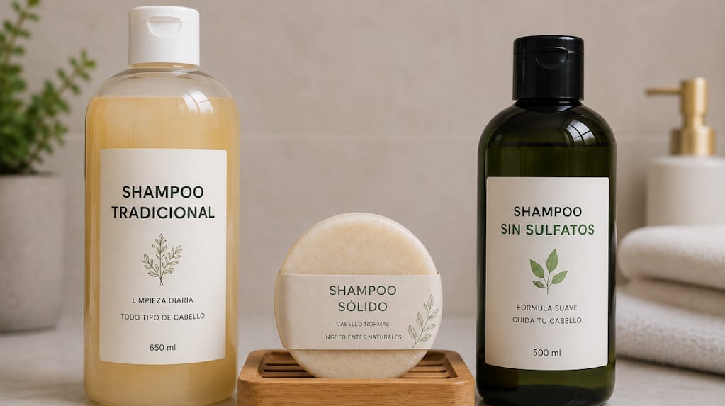 Tipos de shampoo: tradicional, sólido y sin sulfatos