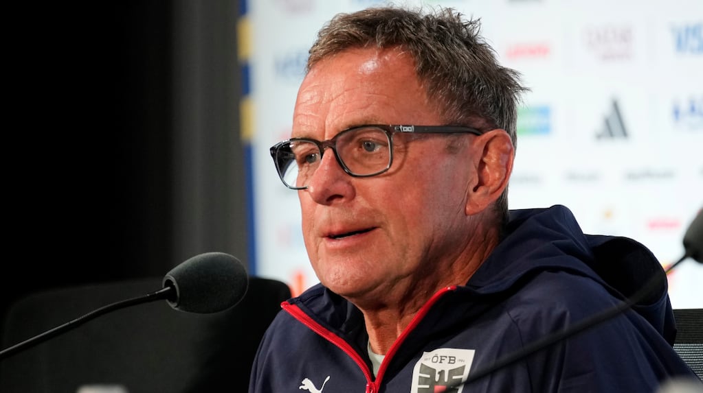 Ralf Rangnick durante la conferencia de prensa
