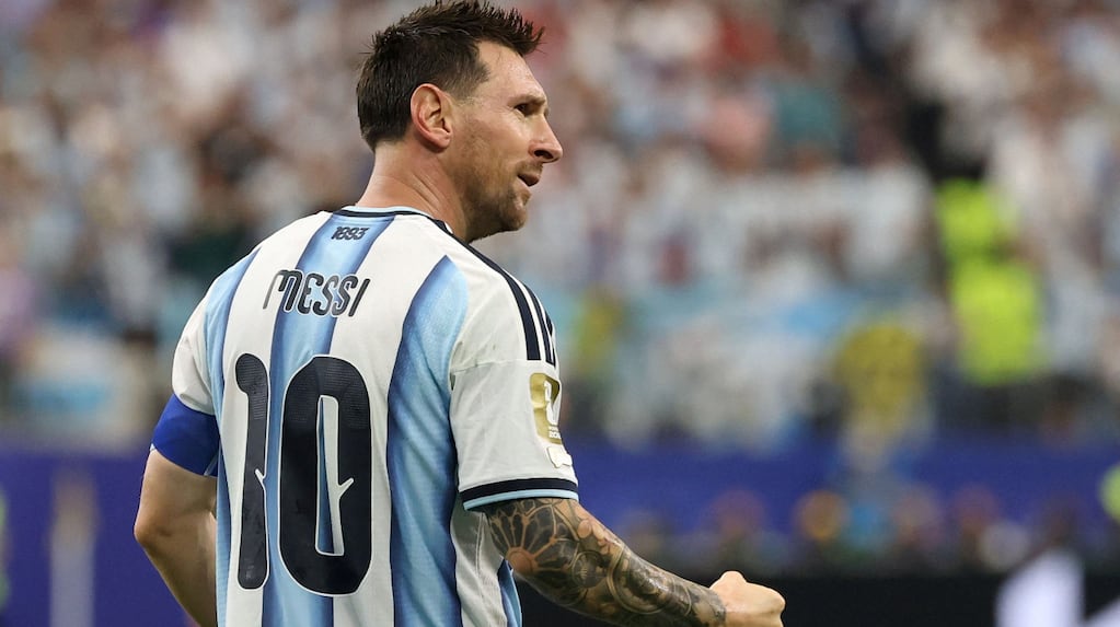 Lionel Messi celebrando un gol en el Mundial 2026
