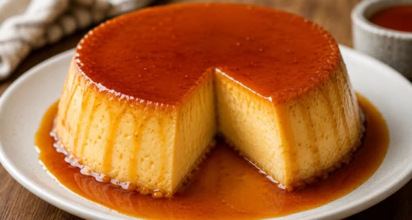 Flan casero preparado sin horno