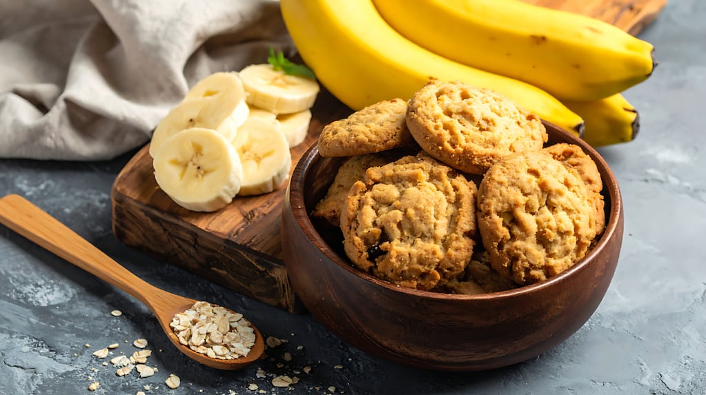 Galletitas de banana saludables