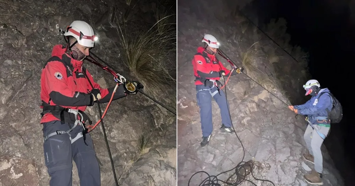 Rescate en cerro Arco Mendoza