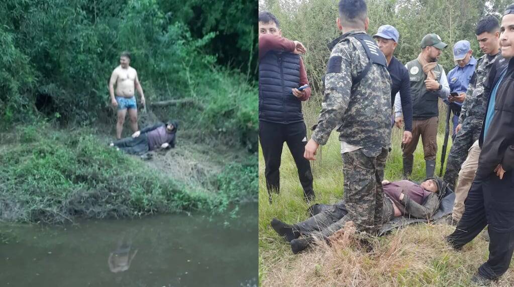 Jonathan Blanco al ser rescatado en Chaco