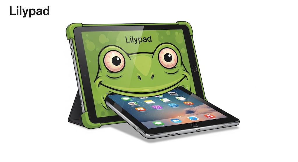 Funda de tablet con diseño de rana para niños