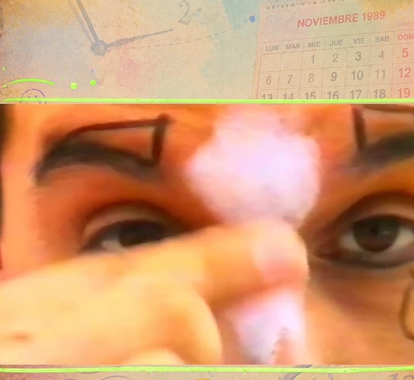 Piñón Fijo aplicándose maquillaje en un video emotivo