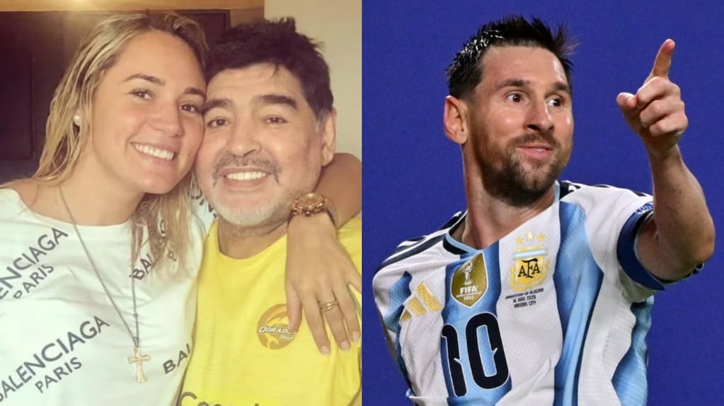 Rocío Oliva y Diego Maradona en una imagen