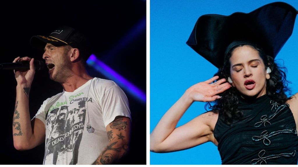 Ryan Tedder y Rosalía en un evento musical
